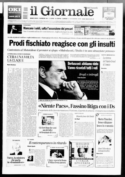 Il giornale del lunedi